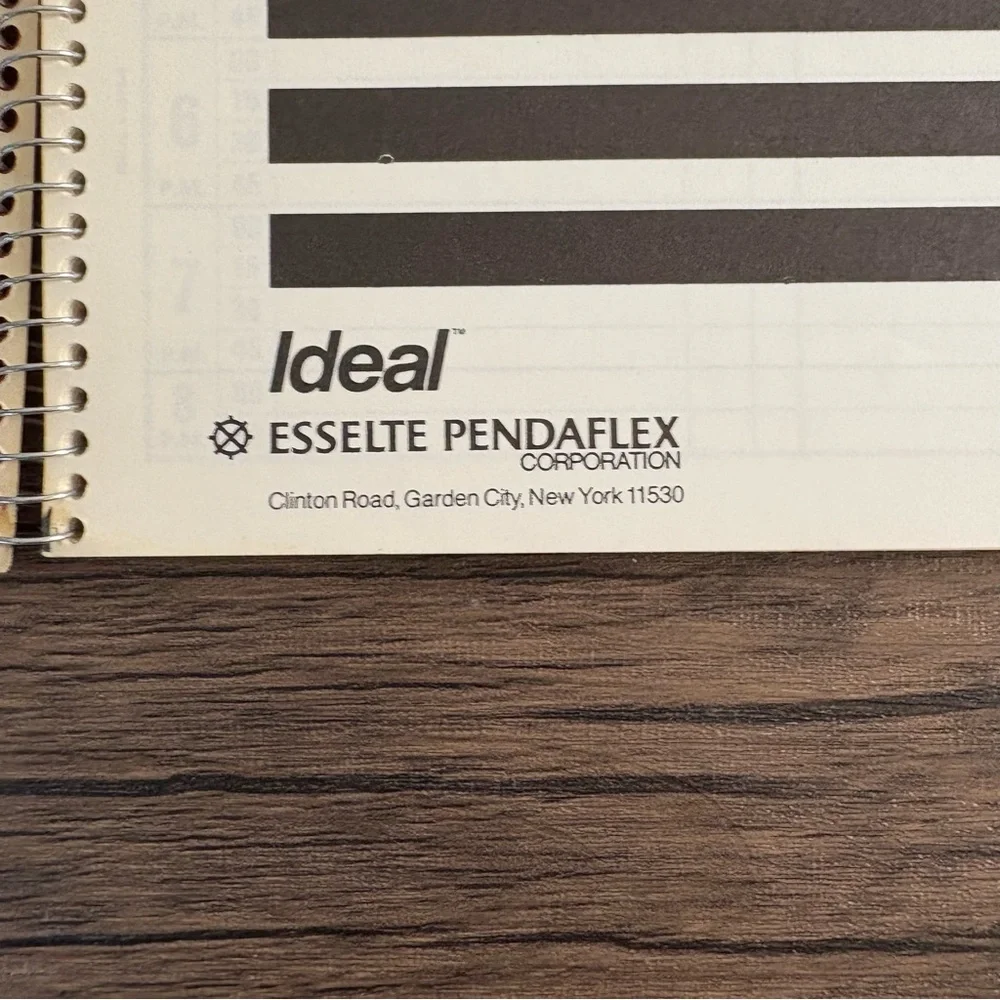 Vintage 1978 Ideal Appointment Record‎ Red Spiral NEW Made in USA Retro Business